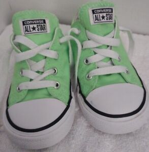 Converse All Star Toddler Size 9 Green Canvas Low Top Lace Up Shoes 