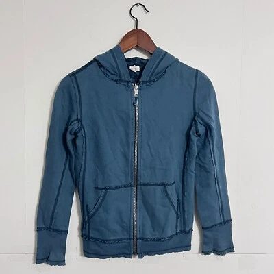 Mossimo Niñas Envejecido Sudadera con Capucha Talla L 10/12 Azul Cremallera Completa Chaqueta Pullover Foto 1 de 4