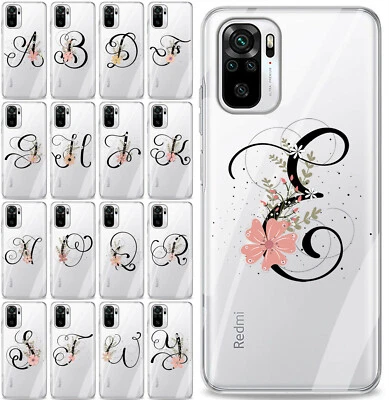 MIXROOM Custodia cover in TPU trasparente Per Xiaomi Redmi Note 10/ 10S/5G / PRO lettera