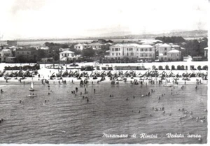 CARTOLINA Miramare di Rimini veduta aerea 1955 postcard n. 177 - Imagen 1 de 2