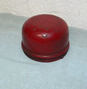 Vintage 1940's Metal Engine Oil Filler Cap Car Truck Tractor Old Red Paint - Picture 1 of 8