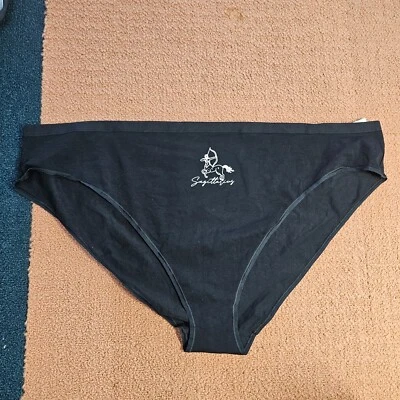 Adore Me Thong Panties Solid Sagittarius Black Panty 4X Plus Lace Cotton W3a - Image 1 of 4