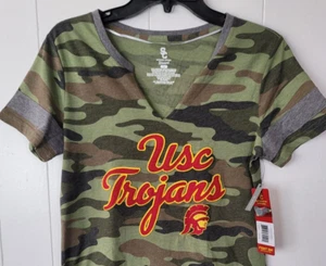 Camisa camuflada para mujer USC TROJANS talla pequeña universitaria, NCAA BIG 10 - Imagen 1 de 6