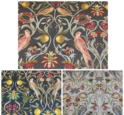 Edinburgh Weavers Lied Vogel Blumenmuster/Vögel Leinen reicher Stoff, Polster/Vorhänge