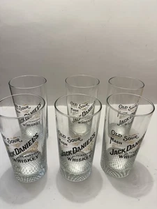 Jack Daniel’s Set Of 6 Highball Glasses, Old Sour Mash Tennessee Whiskey. 5.5” - Picture 1 of 15
