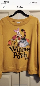 Felpa donna Winnie the Pooh Gang Disney oro/senape manica lunga taglia XL - Foto 1 di 4