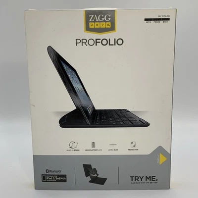 ZAGG KEYS PROFOLIO Ultra-Slim Built-In Stand Long Battery Life For iPad 2/3/4 - Image 1 of 4