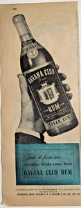 Havana Club Rum 1944 Vintage Druckanzeige 5"x13" Jose Arechabala Cardenas Kuba - Bild 1 von 3