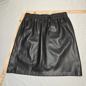 Downeast skirt size XXL Vegan Leather Drawstring Black  - Picture 1 of 5