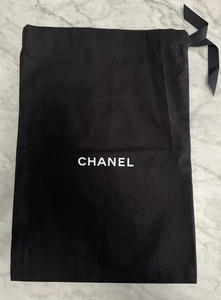 Chanel Schwarz Kordelzug Staubbeutel Aufbewahrung 14" x 10" Top Zustand - Bild 1 von 5