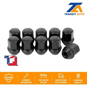 Black Wheel Lug Nut Duplex Bulge Acorn 22 HEX M14X1.5 (10 Pack) For Ram 1500 L - Picture 1 of 7
