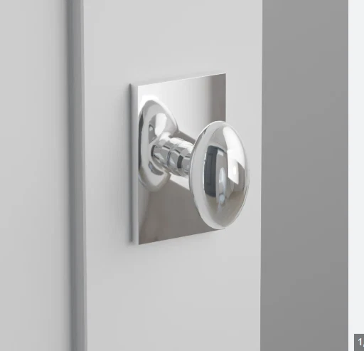 Emtek 5112EUS26 passage rectangular rosette with egg shaped knob - Image 1 of 2