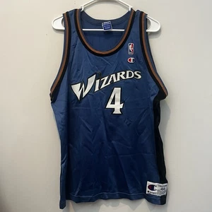Vintage Chris Webber Wizards Champion Jersey 44 Large - Picture 1 of 3