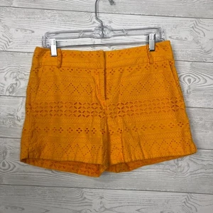 Ann Taylor LOFT Damengröße 4 The Riviera kurz goldgelb Spitze vorne flach - Bild 1 von 5
