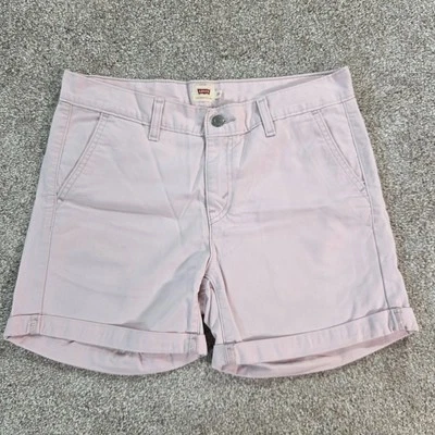 Pantalones cortos clásicos de tiro medio con puños Levi's Strauss rosa talla 29 para mujer Foto 1 de 4