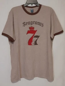 Herren T-Shirt Seagram "s 7 Whiskey Größe XL Braun Neu - Bild 1 von 7