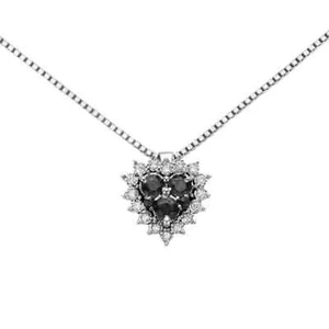 Damen Halskette Gold Weißgold Schwarze Diamanten Kt. 0,38 und Ct. 0,04 _DHPF9129.004 - Bild 1 von 2