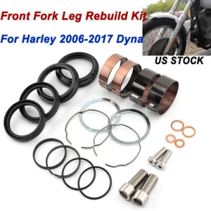 49mm Front Fork Leg Boots Rebuild Kit For Harley Dyna FLD Street Bob FXD 06-17 - Picture 1 of 11