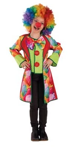 Clown Mantel Luftballon-Druck Kostüm Mädchen Kinder Karneval Fastnacht Fasching - Bild 1 von 1