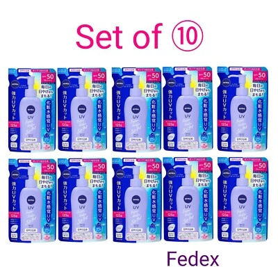 NIVEA SUN Super Water Gel Protector Solar Para Recarga SPF50 PA+++ 125g Juego de 10 Fedex Foto 1 de 4