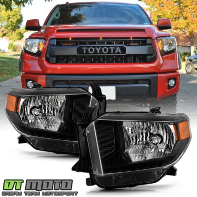 Faros delanteros izquierda+derecha para Toyota Tundra 2014-2017 negros 14 15 16 17 18 Foto 1 de 4