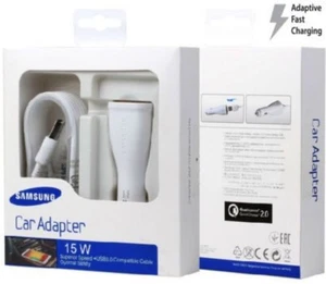 Samsung Adaptive fast charge (15W) car charger 1.5M Micro USB for Galaxy S6, S7 - Picture 1 of 11