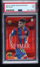 2015-16 Panini Megacracks MGK La Liga Mega Heroes Neymar Jr Neymar #79 PSA 7