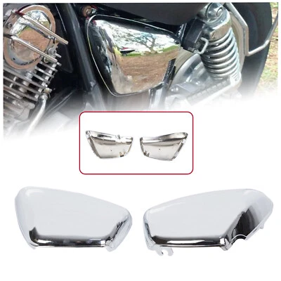 Left Right Chrome Battery Side Cover For Yamaha Virago XV 1100 XV750 700 1984-Up - Image 1 of 4