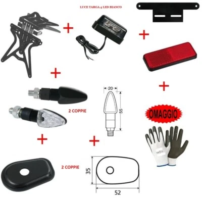 Pour Kawasaki Ninja 900 Zx 9R 2002 - 2005 Set Immatriculation Moto Caréné - Photo 1/4