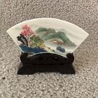 NEW - Vintage Chinese Handpainted Marble Plaque With Stand