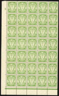 Danzig Germany Stamps MNH Block of 35 Green Scott #171/Michel #236a - Image 1 of 2
