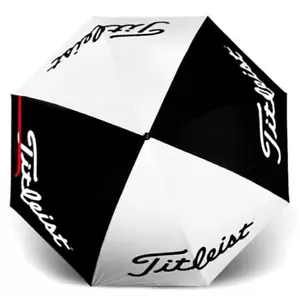 NUOVO! Titleist 58" Ombrello da Golf Tettoia Singola, TA4ACFUB-01, Nero/Bianco - Foto 1 di 4