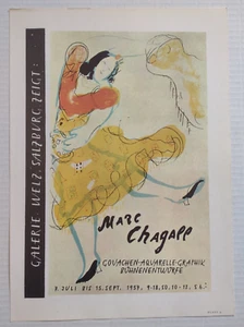 1966 Marc Chagall Galerie Welz Salzburg Poster Lithograph 10" x 14" (Plate 9) - Picture 1 of 1