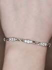 Infinity Bracelet Lab-created White Sapphires Sterling Silver 7 1/2in