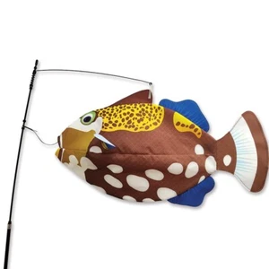 Swimming Clown Triggerfish Wind Sock Yard Stake 25" - Picture 1 of 1