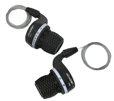 MICROSHIFT MS25-8 Mountain Bike Bicycle Twist Shifters For Shimano 3x8 Speed - Image 1 of 3