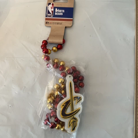 NBA Cleveland Cavaliers Sports Beads Necklace with "C Sword" Charm - NEW! Cover