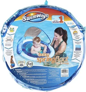 SwimWays Swim Step 1 My First Splash Baby Spring Float Sun canopy Age 9-24 month - Picture 1 of 1