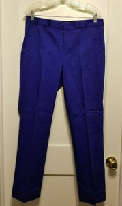 Pantalón de satén Banana Republic Ryan-Fit, algodón, azul, Inseam 30, talla 10, NWT - Imagen 1 de 10