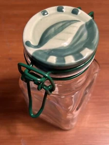 Storage Jars Glass Hinged Lid, 50+, Gasket Seal, Green Canning Market Stash NEW - Picture 1 of 9