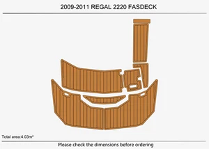Regal Fasdeck 2220 Swim Platform Transom Pad Boat EVA Foam Teak Deck Floor Mat - Picture 1 of 19