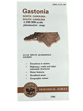 USGS Topographic Map 1986 Survey 30"x60" NC, SC Gastonia 35081-A1-PL-100