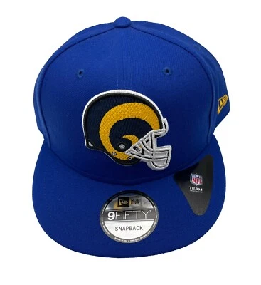 Chapéu Snapback Ajustável Logotipo Capacete XL New Era Los Angeles Rams 9Fifty Threads - Imagem 1 de 4