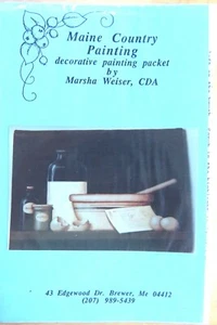 MARSHA WEISER 1991 BAKING CUSTARD CROCK STILL LIFE  PAINTING PATTERN PACK - Picture 1 of 2