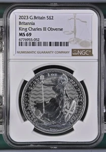 2023 G.Britain Großbritannien S2PND Britannia King Charles III Vorderseite - Bild 1 von 2