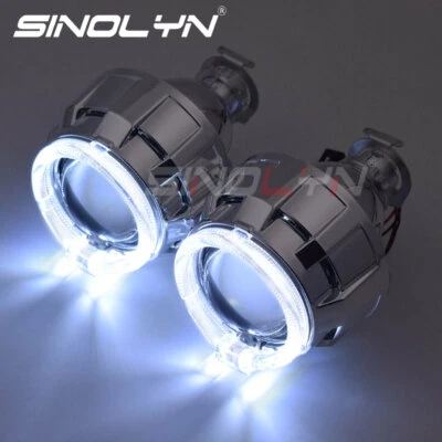 2.0 inch LED Angel Eyes Halo HID Projectors Lens Bixenon Car Motorcycle Headlamp - Image 1 of 4
