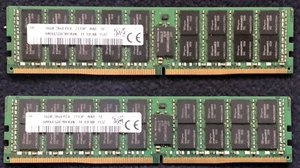 x2 Each = SK Hynix 16GB 2Rx4 PC4-2133P-RA0-10 ECC REG Server P/N: HMA42GR7AFR4N - Picture 1 of 3