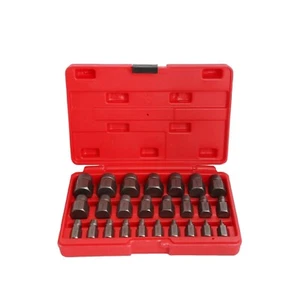 25 Pc Multi-Spline Screw Extractor Set Hex Head Bit Socket Wrench Bolt Remover - Picture 1 of 4