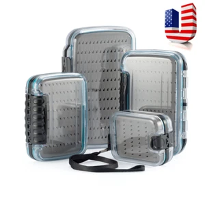 Caja de pesca con mosca Dr.Fish gancho señuelos de doble lado 4 tamaños impermeable luz transparente - Imagen 1 de 14