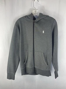 Polo Ralph Lauren Mens Grey Hooded Zip Up Sweatshirt  Sz Medium - Picture 1 of 7